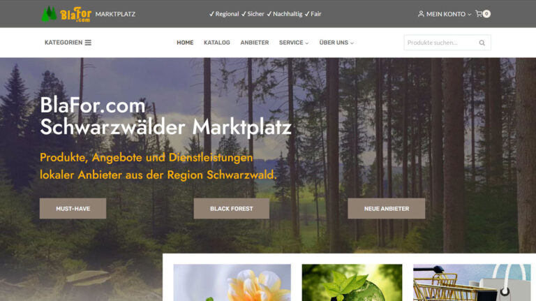 BlaFor.com Einkaufs- & Erlebniswelt Schwarzwald ist online